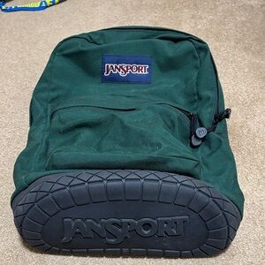 Vintage Jansport Tire Bottom Green Backpack hard find!